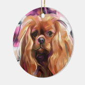 ルビー騎士のクリスマスオーナメント |ヴィンテージフローラ セラミックオーナメント (左)