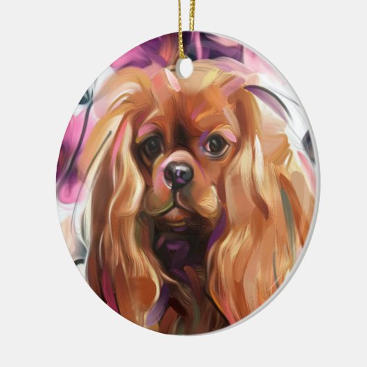 ルビー騎士のクリスマスオーナメント |ヴィンテージフローラ セラミックオーナメント (左)