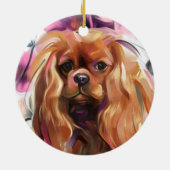 ルビー騎士のクリスマスオーナメント |ヴィンテージフローラ セラミックオーナメント (裏面)