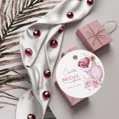 ルビー魅力的ズとバラブライダルシャワーメッセージカード フェイバータグ