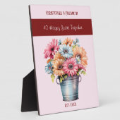 ルビー40周年お花の名前ピンク フォトプラーク (側面)