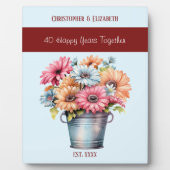 ルビー40周年の花々は青と呼ばれる フォトプラーク (正面)