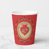 ルビー40周年また結婚は15周年 紙コップ (裏面)