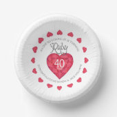 ルビー40周年結婚の強い恋 ペーパーボウル (正面)