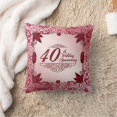 ルビー40周年結婚装飾用クッション クッション (ブランケット)