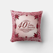 ルビー40周年結婚装飾用クッション クッション (正面)