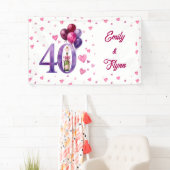 ルビー40周年結婚記念パーティーバナー 横断幕 (インサイチュ)