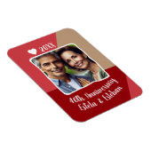 ルビー40周年結婚記念写真記念 マグネット (右側)