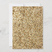 ルビー40周年結婚記念日ゴールドグリッターエレガント 招待状 (裏面)