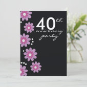 ルビー40周年結婚記念日パーティー招待状 招待状 (スタンド正面)