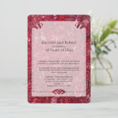 ルビー40周年結婚記念日招待状 招待状 (スタンド正面)