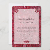 ルビー40周年結婚記念日招待状 招待状 (正面)