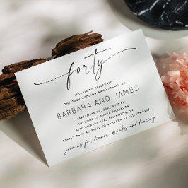 ルビー40周年結婚記念 | ミニマルモダンリスト 招待状