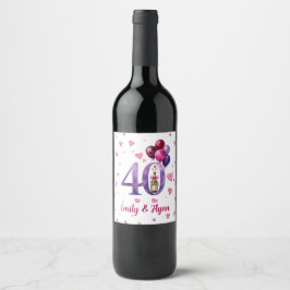 ルビー40周年記念ボトルラベル ワインラベル