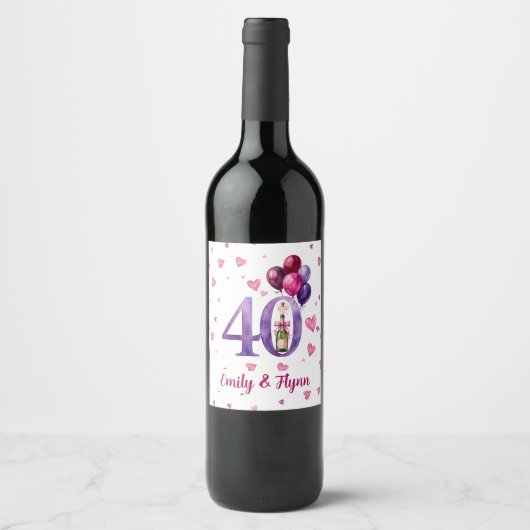 ルビー40周年記念ボトルラベル ワインラベル (正面)