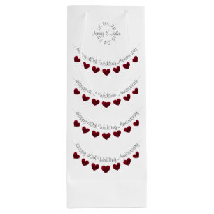 ルビー40周年記念結婚ワイン抱き枕 ワインギフトバッグ