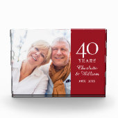ルビー40周年記念結婚写真エレガント フォトブロック (正面)