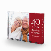 ルビー40周年記念結婚写真エレガント フォトブロック (右)