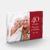 ルビー40周年記念結婚写真エレガント フォトブロック (左)