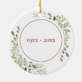 ルビー40周年記念結婚水彩緑化 セラミックオーナメント (裏面)