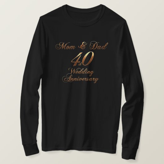 ルビー40周年記念結婚親 Tシャツ (デザイン正面)