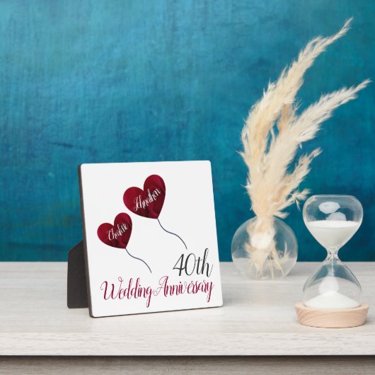 ルビー40周年記念結婚記念 フォトプラーク (インサイチュ)