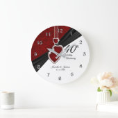 ルビー40周年記念結婚記念KEEPSAKE on White ラージ壁時計 (ホーム)