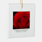 ルビー40周年記念結婚赤バラの贈り物 セラミックオーナメント (右)