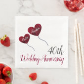 ルビー40周年記念結婚赤バルーン (インサイチュ)