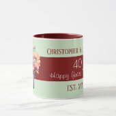 ルビー40周年記念花の名前は緑 マグカップ (中央)
