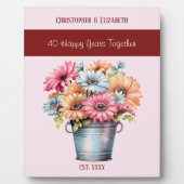 ルビー40周年 花の名前 ピンク フォトプラーク (正面)