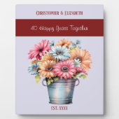 ルビー40周年 花の名前 紫 フォトプラーク (正面)