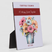 ルビー40周年 花の名前 紫 フォトプラーク (側面)