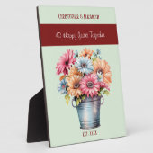 ルビー40周年 花の名前 緑 フォトプラーク (側面)