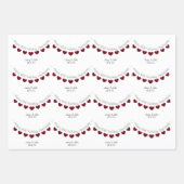 ルビー40結婚周年夫婦 ラッピングペーパーシート (正面3)