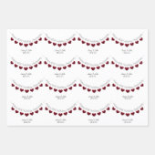 ルビー40結婚周年夫婦 ラッピングペーパーシート (正面)