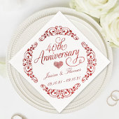 ルビー40結婚周年 スタンダードカクテルナプキン