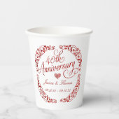 ルビー40結婚周年 紙コップ (正面)