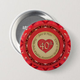 ルビー40結婚周年 缶バッジ
