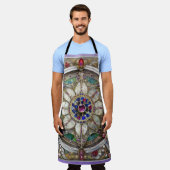 ルビー、アメジスト、サファイア、パールマンダラ エプロン (着用した状態)