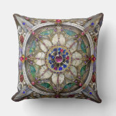 ルビー、アメジスト、サファイア、パールマンダラ クッション (正面)