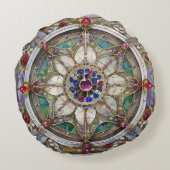 ルビー、アメジスト、サファイア、パールマンダラ ラウンドクッション (裏面)