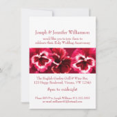 ルビー ウェディング パーティー 招待状 40周年 (裏面)