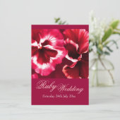 ルビー ウェディング パーティー 招待状 40周年 ピンク＆レッド (スタンド正面)