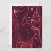 ルビー・ガーネット・ゴールドのアゲート石を使った縮小されたゲストリストのお知らせ 案内状 (裏面)