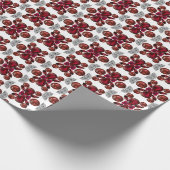 ルビー&ダイヤモンドジェムストーンアートレッド ラッピングペーパー (角)