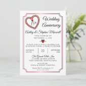 ルビー | ダイヤモンド 結婚15周年パーティー 招待状 (スタンド正面)