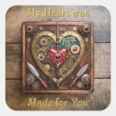 ルビー&ナイフハートスチームパンクシリーズ スクエアシール (正面)