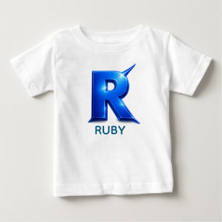 ルビー!ベビーTシャツ 名前刺繍 ベビーTシャツ
