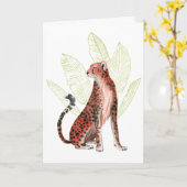 ルビー·ランナー·レオパード カード (黄色い花)